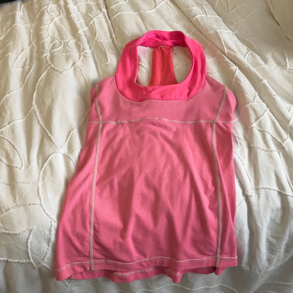 Pink workout tank from lulu lemon